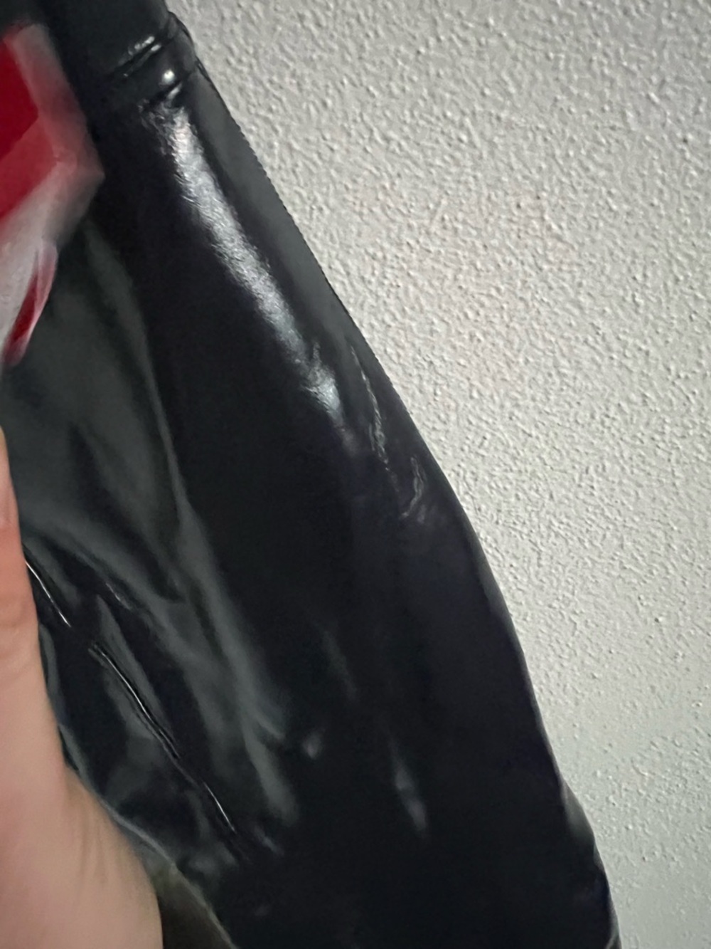 SPANX Glossy Black Faux Leather Leggings - Picture 5 of 7